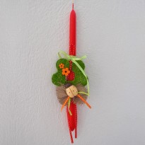 Δες το προϊόν: Λαμπάδα με λουλούδι και πασχαλίτσα - Cuoreland.gr